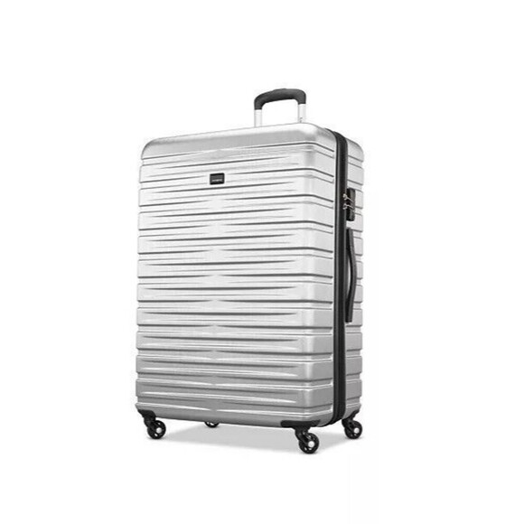 SAMSONITE Uptempo Hardside 1 Piece Large Spinner Silver 28” Luggage Suitcase - Picture 1 of 8
